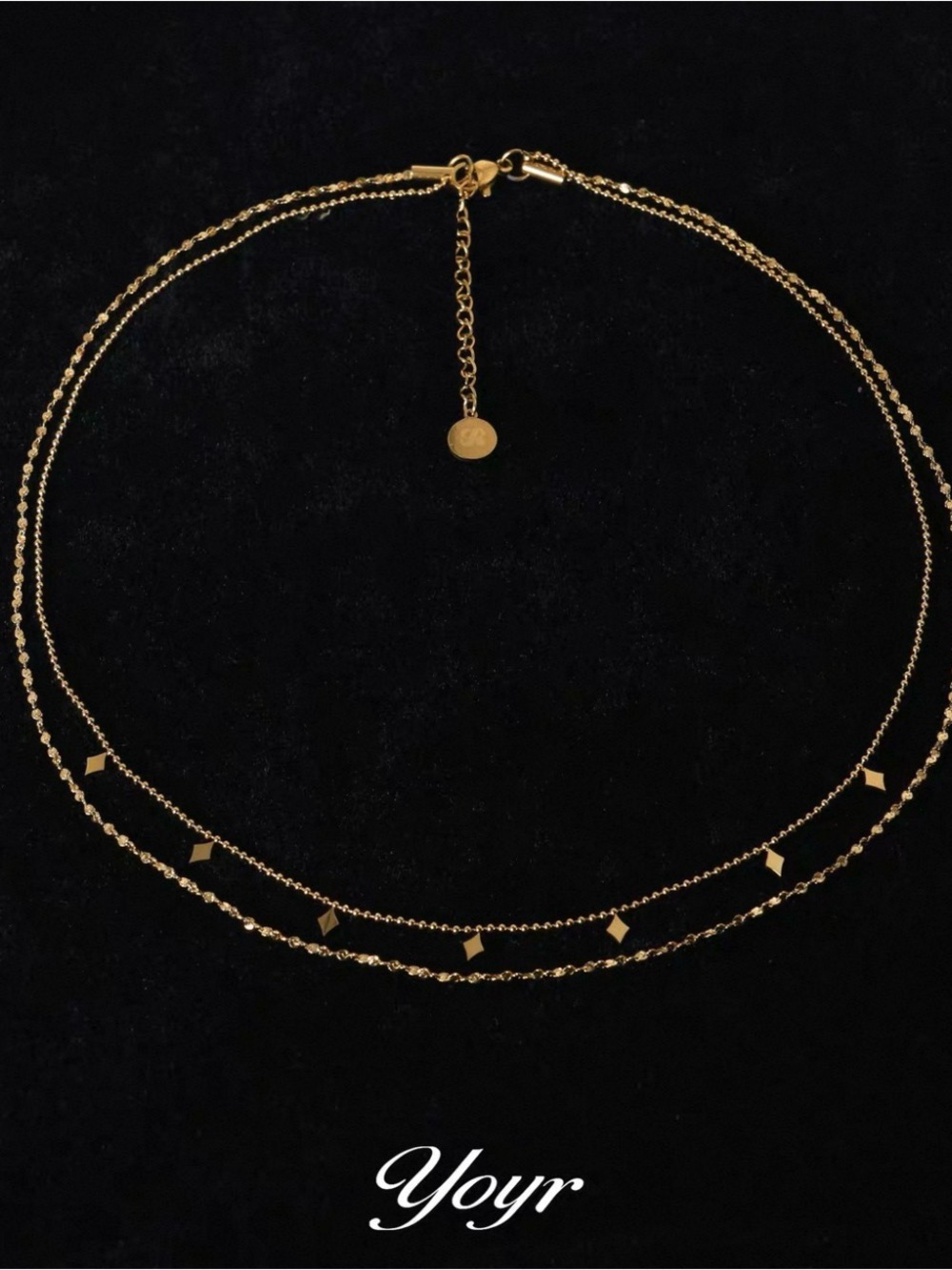 Gold Plated Double-Layer Necklace